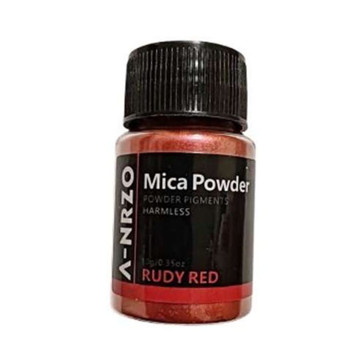 Pigment pudra ANRZO, rosu, 10 ml, pentru vopsele si artizanat
