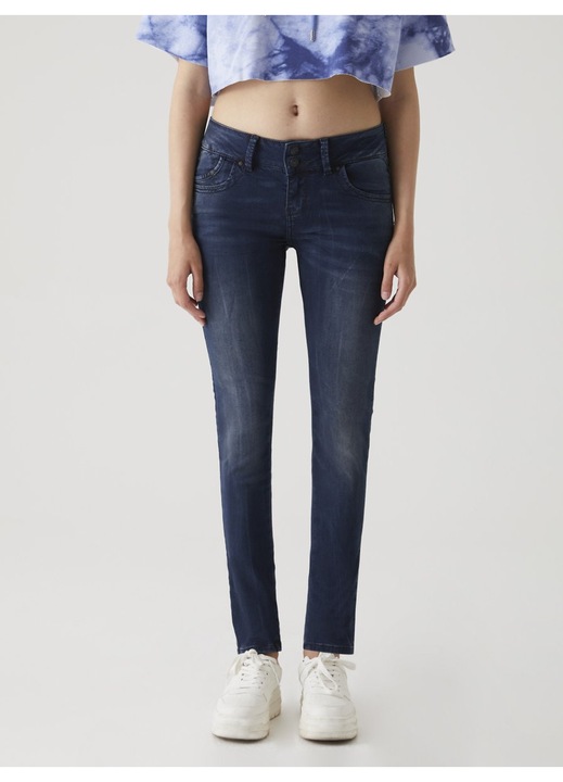 Blugi dama Molly M, LTB jeans, talie medie, lyocell/poliester/viscoza/bumbac/elastan, albastru, W32-L30 US