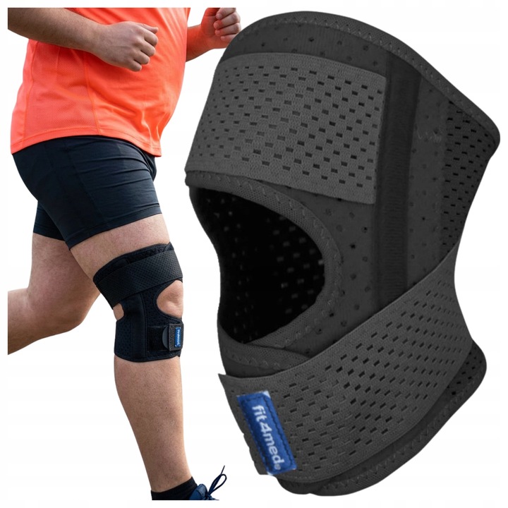 Orteza elastica pentru genunchi stang Fit4Med, XL, neopren, stabilizare laterala