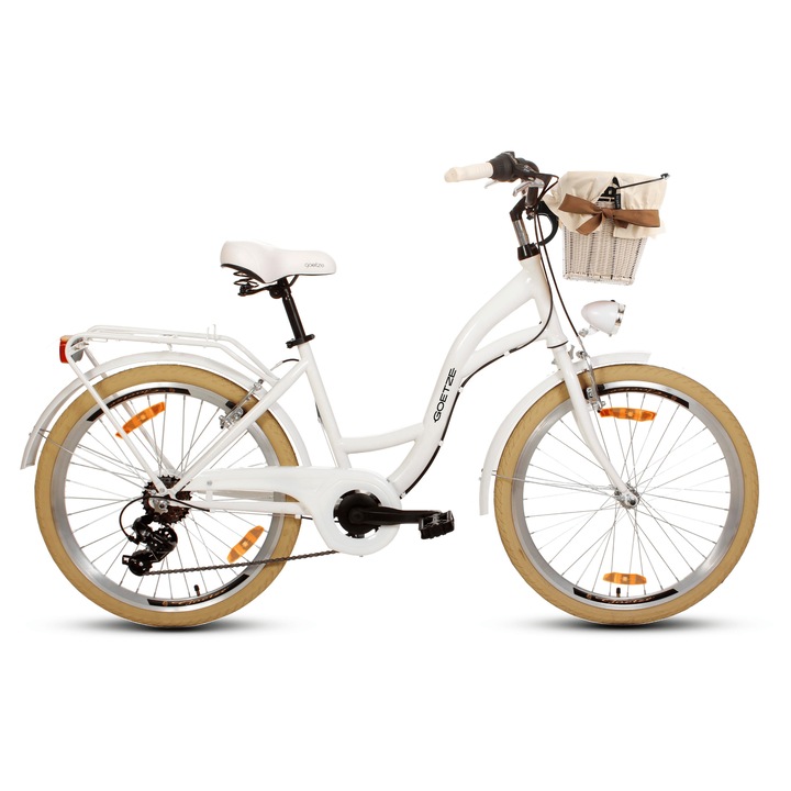 Bicicletă de oraș Goetze Mood 24", cadru aluminiu 14", 6 viteze Shimano, frâne V-Brake, roți 24"