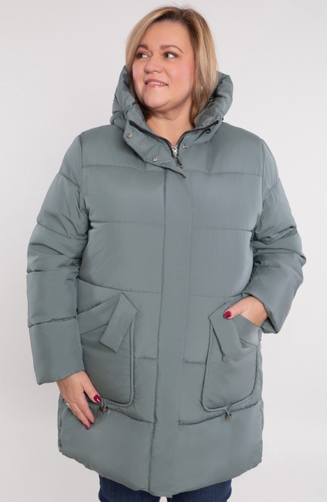 Сиво-зелено зимно яке 60