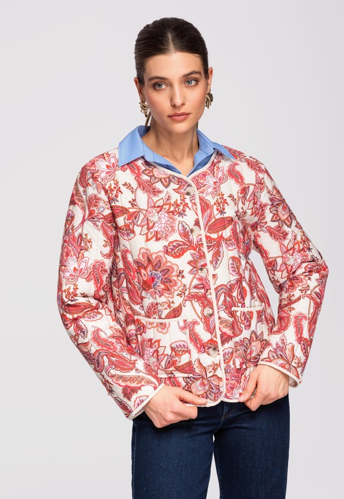 Jacheta scurta cu amestec de viscoza LARICA OW-JALP-0127, Roz