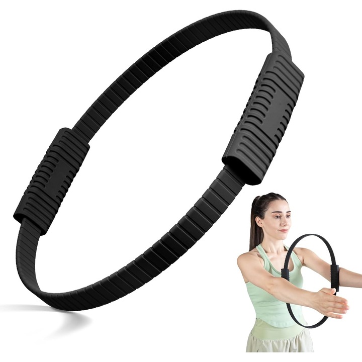 Pilates edzőszett, 34 cm-es Pilates gyűrű, Pilates labda, 5 szintes ellenállási szalag, többszínű