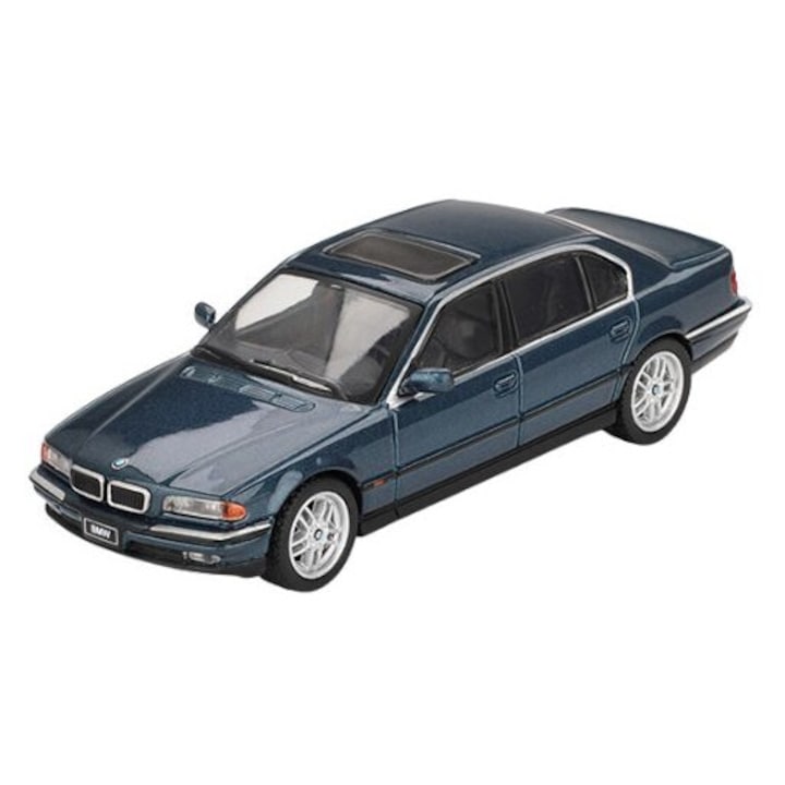 Macheta auto Bmw 750 Il (E39) Sorrento Blue Metallic 1998 1:64 Mini GT (MGT00894-L)
