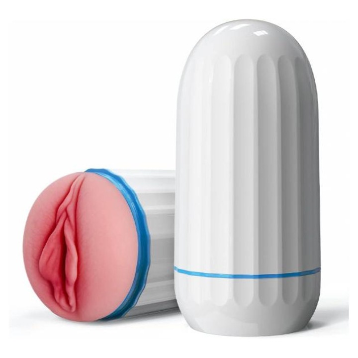 Masturbator Discret Premium, design compact, 3D lifelike, 87x180mm
