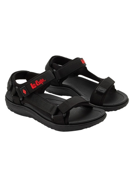 Sandale Lee Cooper femei, negre, velcro, usoare, Negru