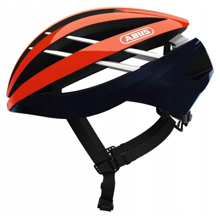 Casca de bicicleta Abus Aventor, portocalie/neagra, marimea S 51-55cm, greutate 220g, tehnologie In-Mold