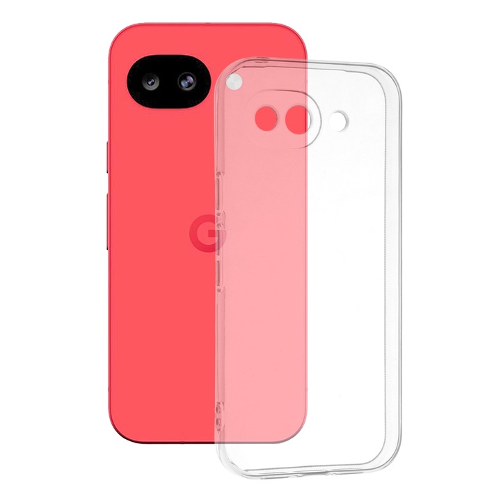 Husa pentru Google Pixel 10a, SKYDDAR INNOVATION, ClearGuard, din silicon transparent, set cu sticker, Transparenta
