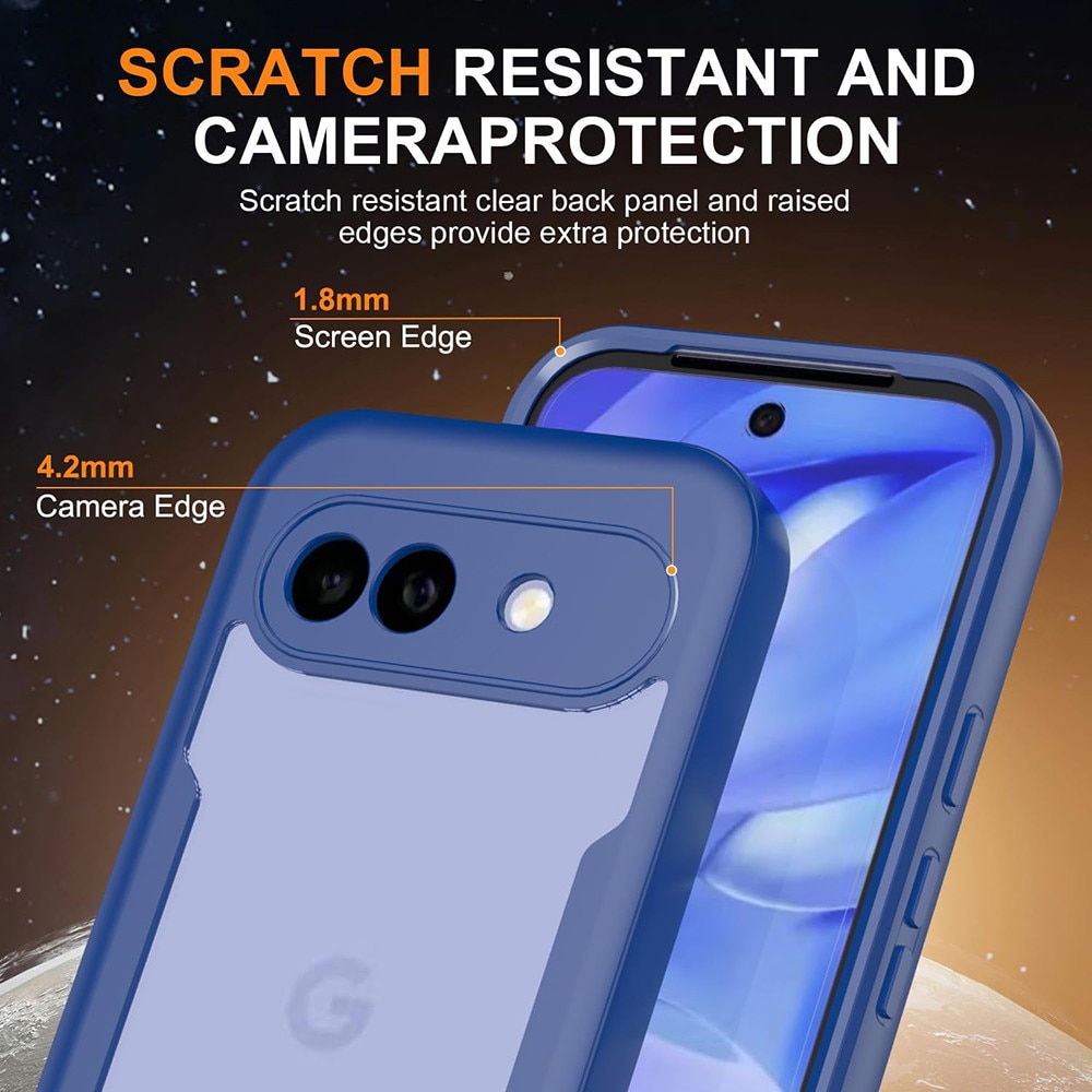 Set 360: Husa cu folie integrata pentru Google Pixel 10a Protectie 360 fata / spate - albastru