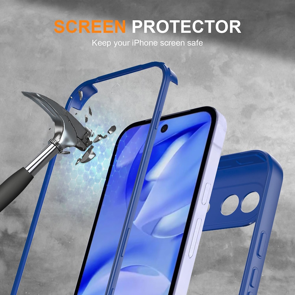 Set 360: Husa cu folie integrata pentru Google Pixel 10a Protectie 360 fata / spate - albastru