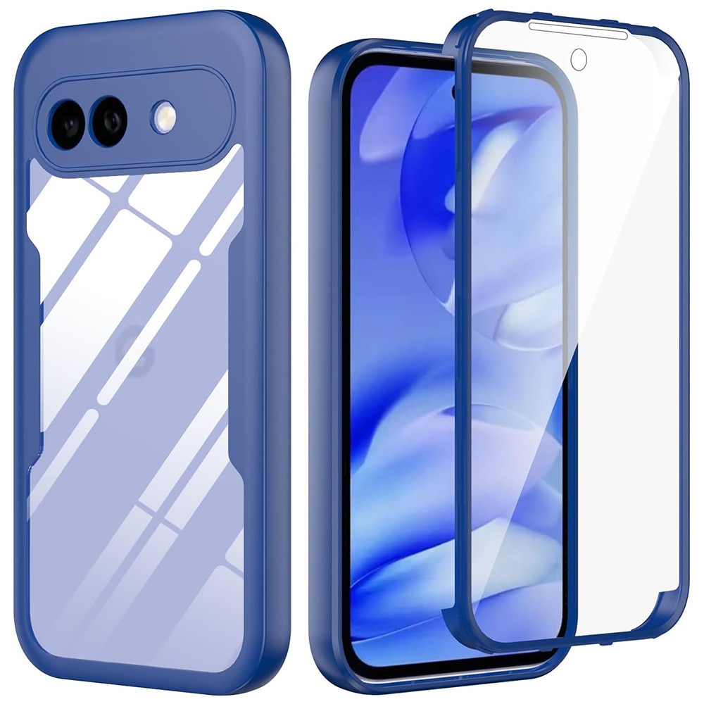 Set 360: Husa cu folie integrata pentru Google Pixel 10a Protectie 360 fata / spate - albastru