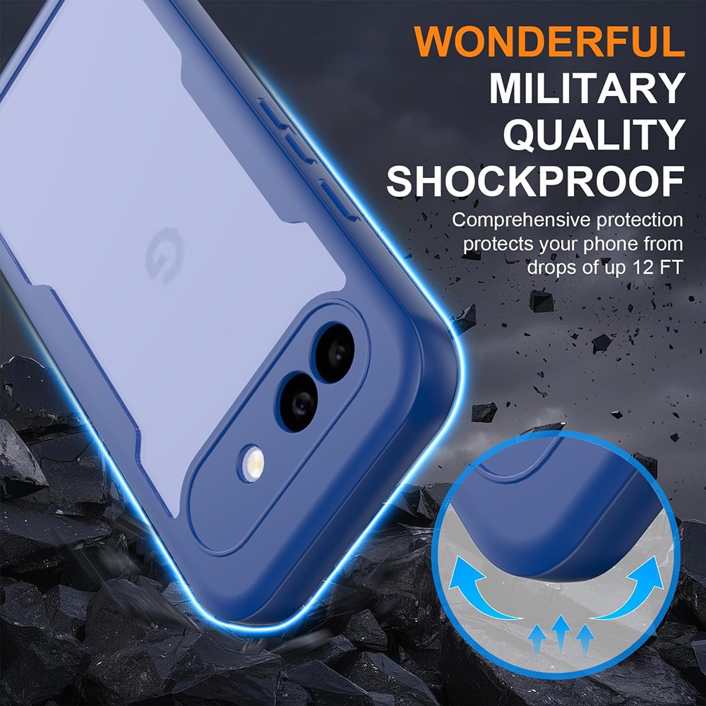 Set 360: Husa cu folie integrata pentru Google Pixel 10a Protectie 360 fata / spate - albastru