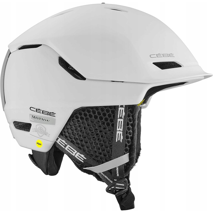 Casti protectie sport Cebe Motion Mips, alb mat, S 54-56cm, constructie hibrida, sistem de ventilatie activ