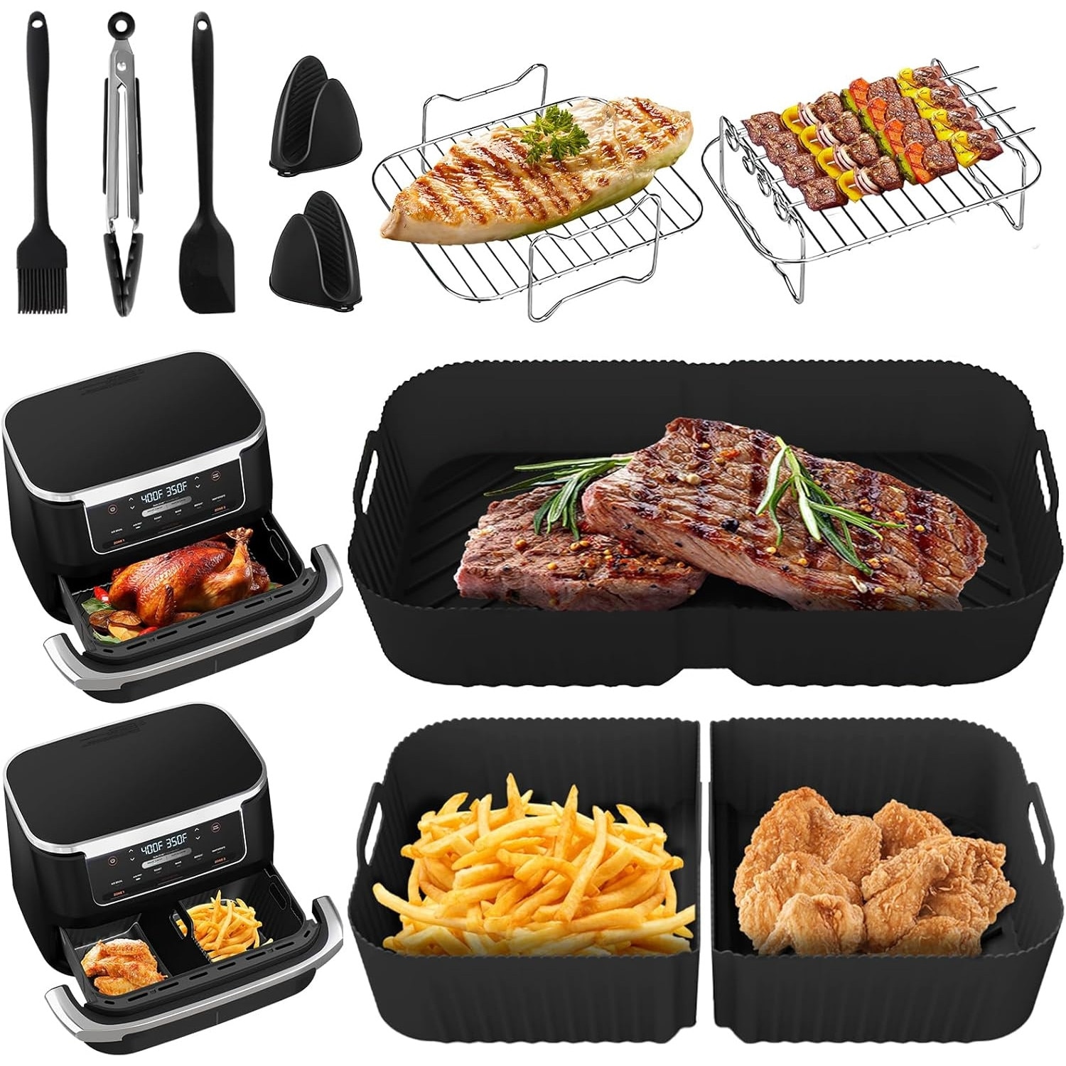 Set 2 bucati protectie stropire din inox, accesorii pentru