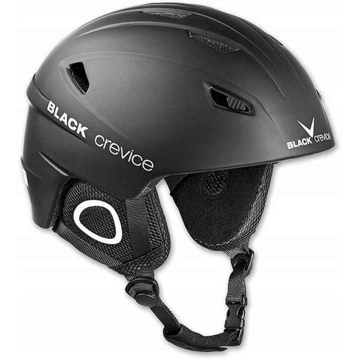 Casca de schi Black Crevice Kitzbuhel, neagra, marimea XS 53-54cm, cu sistem de ventilatie si ajustare