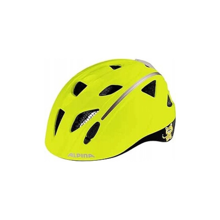 Casca de protectie pentru copii Alpina Ximo Flash, 45-49cm, reflectorizant, ventilat, 210g