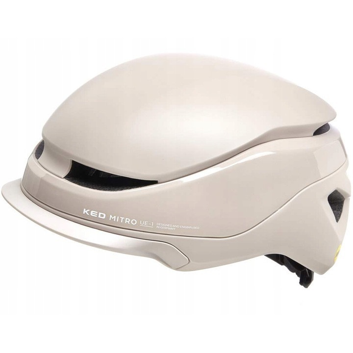 Casca de protectie KED Mitro UE-1 Mips, bej, M 52-58cm, sistem de ajustare BOA, iluminare LED integrata