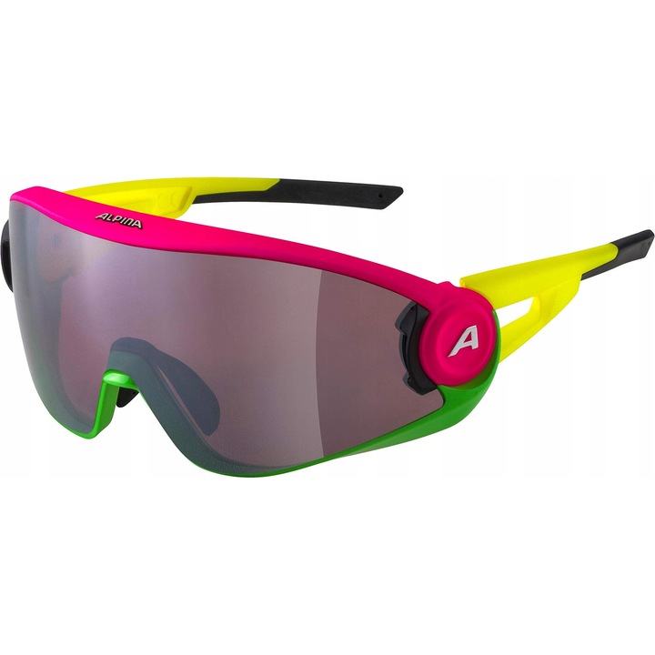 Ochelari sportivi Alpina 5W1NG Q+CM, multicolor, cu lentile interschimbabile, protectie UV