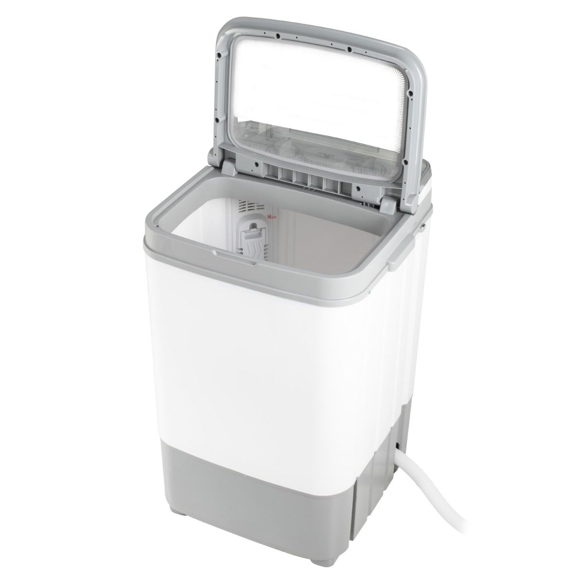 Masina de spalat cu uscator prin centrifugare, Adler AD 8057, Putere maxima de spalare 700 W, 6 kg rufe, 2 kg centrifugare, Temporizator, Alb-Gri