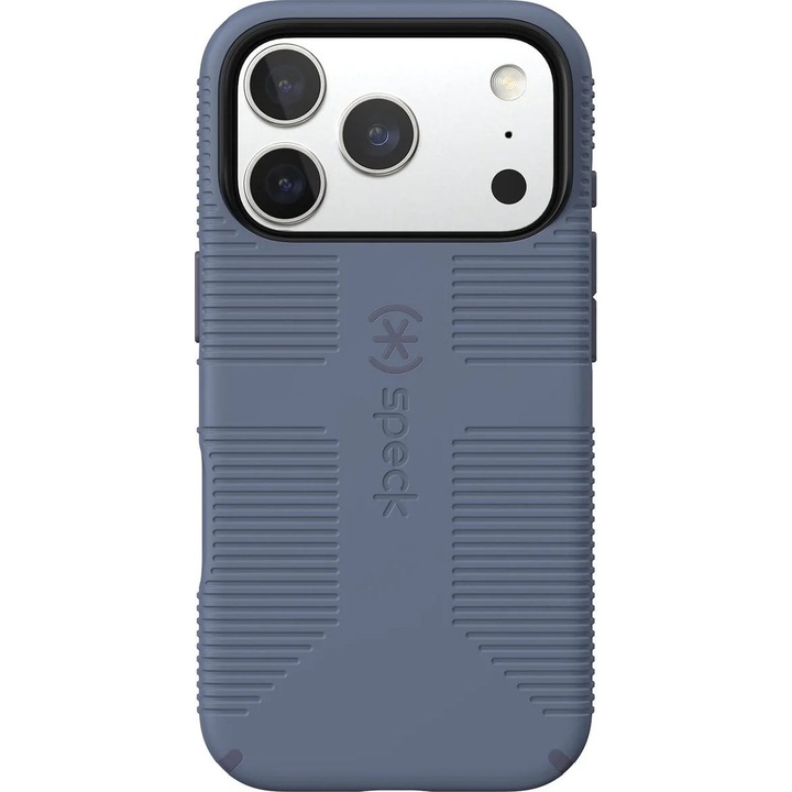 Husa telefon Speck CandyShell Grip+ pentru iPhone 17 Pro, Mystery Blue/Faded Denim, 17,2x8,9x1,3cm, din materiale reciclate