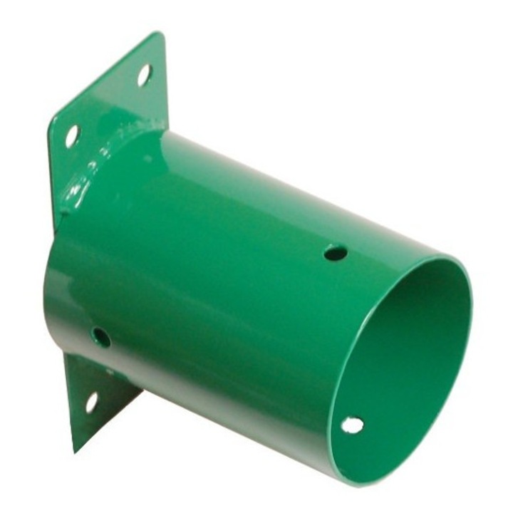 Conector Perete Grinda Rotunda, Grindi GHSO, Otel Vopsit Praf, Diametru 100 mm, Rezistent la Intemperii si Coroziune, Ideal pentru Fixare Structura Leagan sau Loc de Joaca, Montaj Perete, Constructie Metalica Solida, Verde