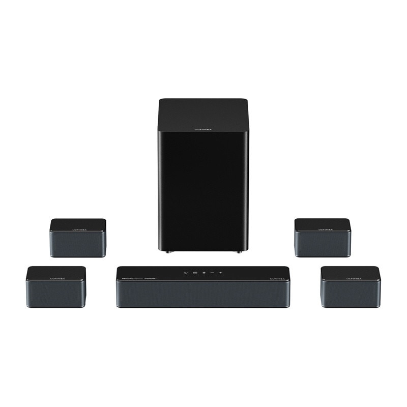 Soundbar 7.1 Ultimea Poseidon D80 BOOM cu Subwoofer si 4 sateliti, Bluetooth 5.3, Telecomanda inclusa, Negru