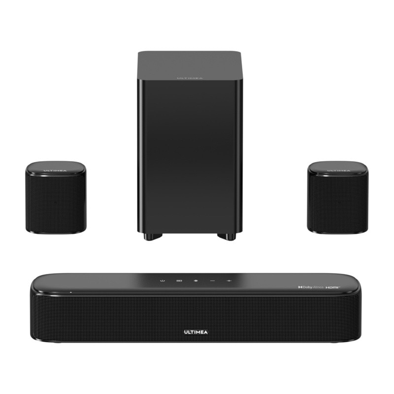 Soundbar 5.1 Ultimea Aura A50 Pro cu Subwoofer si 2 sateliti, Bluetooth 5.3, Telecomanda inclusa, Negru
