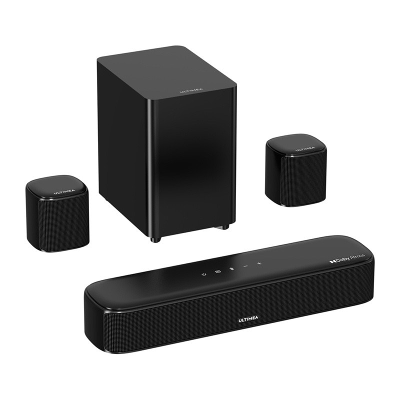 Soundbar 5.1 Ultimea Aura A50 Pro cu Subwoofer si 2 sateliti, Bluetooth 5.3, Telecomanda inclusa, Negru