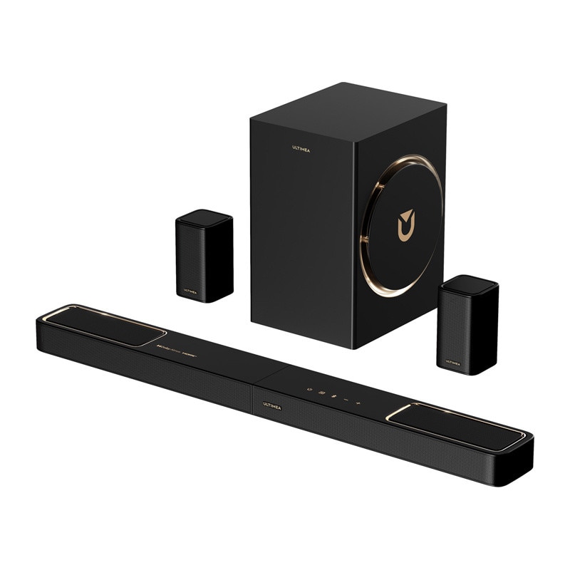 Soundbar 7.1.4 Ultimea Skywave F40 BOOM cu Subwoofer si 2 sateliti, Bluetooth 5.4, Telecomanda inclusa, Negru