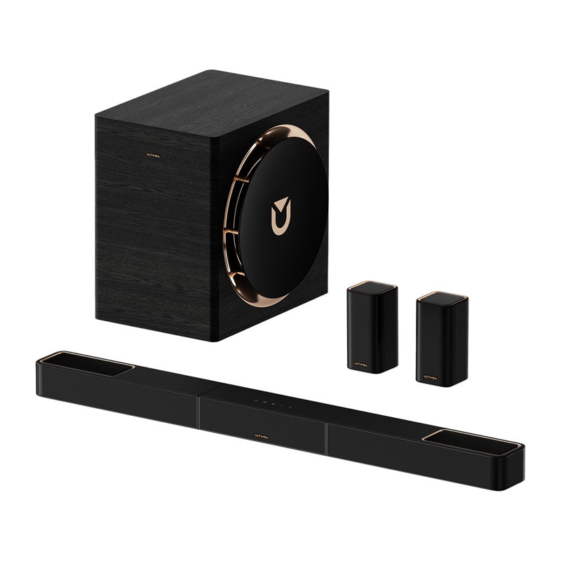 Soundbar 7.1.4 Ultimea Skywave X70 cu Subwoofer si 2 sateliti, Bluetooth 5.4, Telecomanda inclusa, Negru
