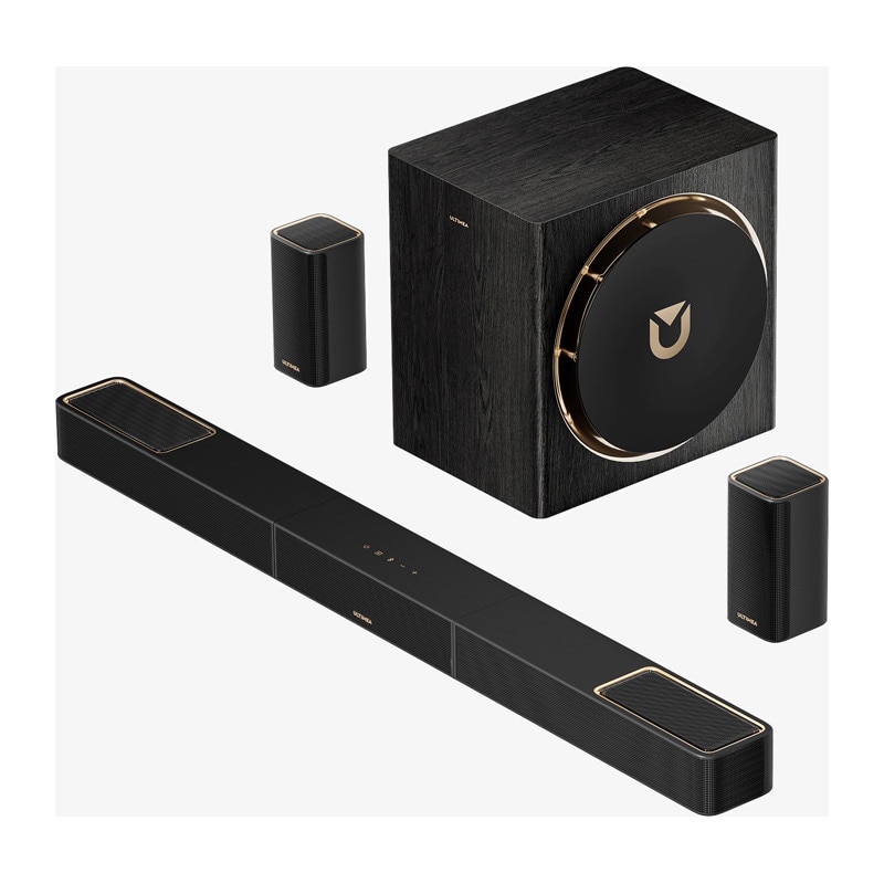 Soundbar 5.1.4 Ultimea Skywave X50 cu Subwoofer si 2 sateliti, Bluetooth 5.4, Telecomanda inclusa, Negru