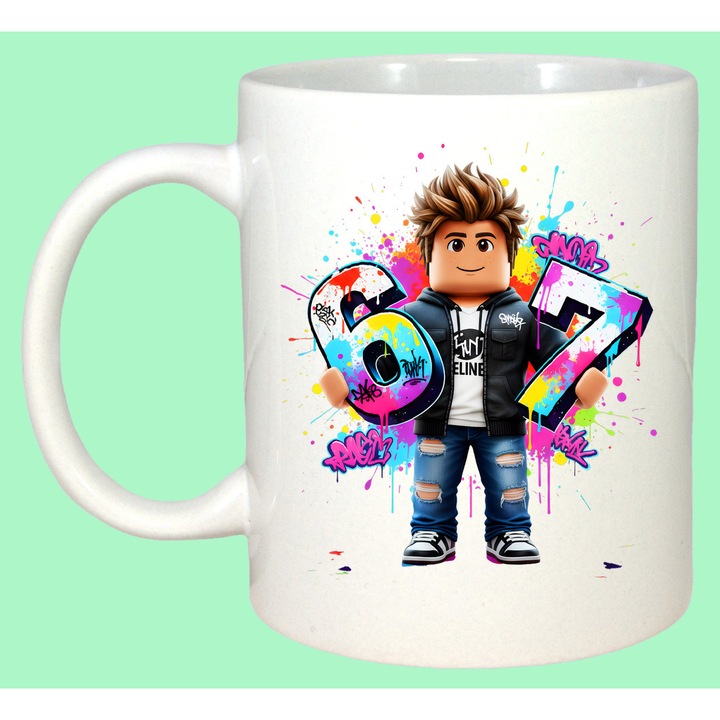 Cana Paste 67 Roblox Boy Street Style Color Splash, Cadou, Sarbatori, Cri-Flo, Culoare Alb, 330 ml