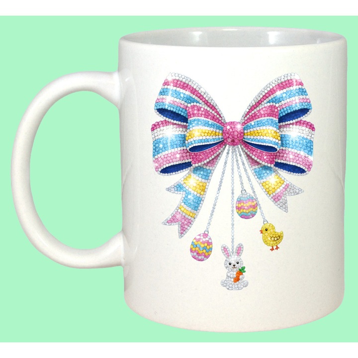 Cana Paste Fundita Mare Pastel Rainbow Decor Elegant, Cadou, Sarbatori, Cri-Flo, Culoare Alb, 330 ml