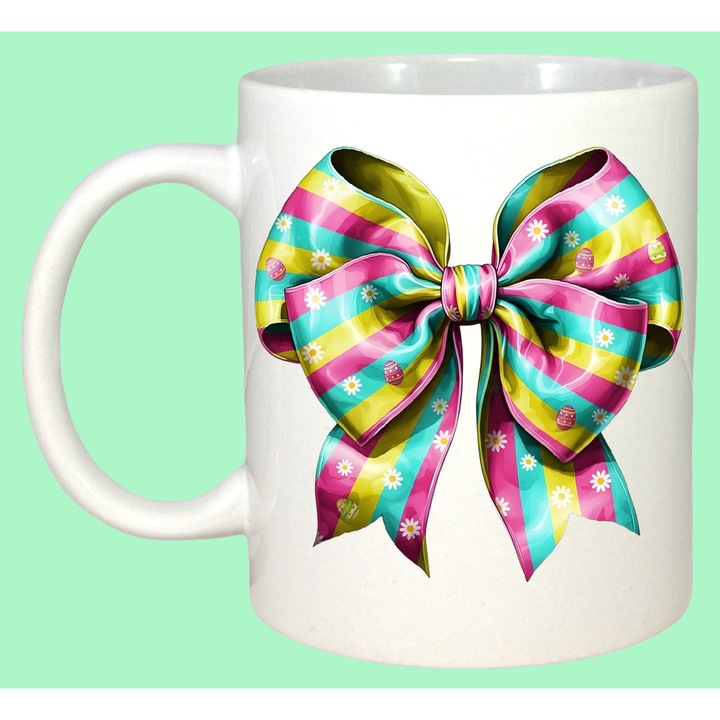 Cana Paste Fundita Rainbow Colorata Stil Easter Vibrant, Cadou, Sarbatori, Cri-Flo, Culoare Alb, 330 ml