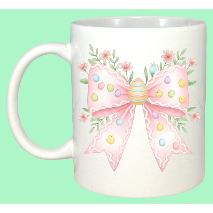 Cana Paste Fundita Roz Pastel Minimal Decor Elegant, Cadou, Sarbatori, Cri-Flo, Culoare Alb, 330 ml