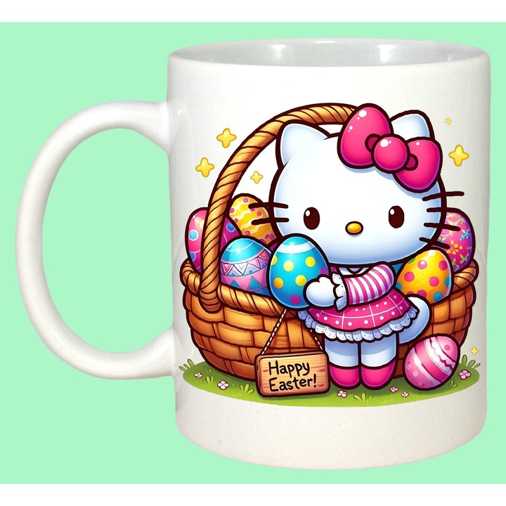 Cana Paste Hello Kitty Cos Paste Oua Colorate Kawaii, Cadou, Sarbatori, Cri-Flo, Culoare Alb, 330 ml