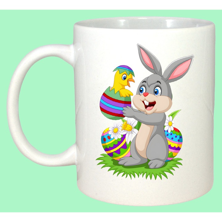 Cana Paste Iepuras Gri Paste Oua Colorate Decor, Cadou, Sarbatori, Cri-Flo, Culoare Alb, 330 ml