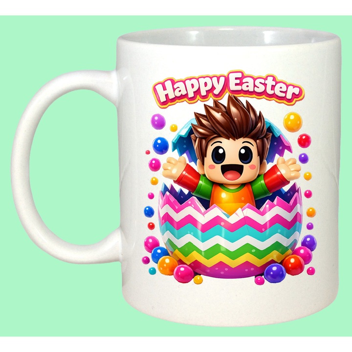 Cana Paste Roblox Happy Easter Ou Zig Zag Colorat Vesel, Cadou, Sarbatori, Cri-Flo, Culoare Alb, 330 ml