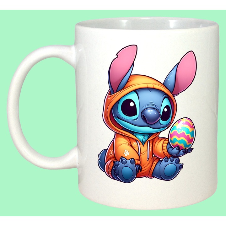 Cana Paste Stitch Iepuras Paste Oua Colorate, Cadou, Sarbatori, Cri-Flo, Culoare Alb, 330 ml