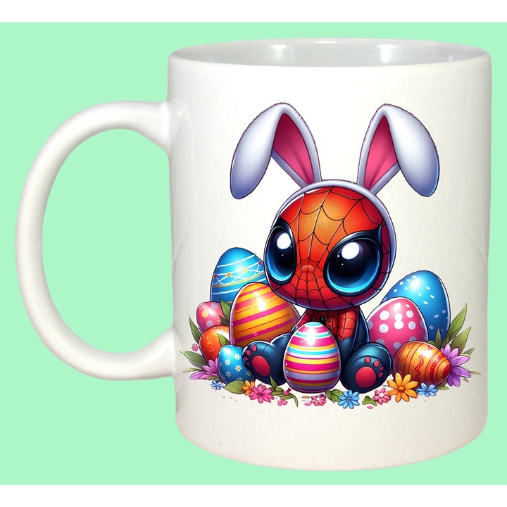 Cana Paste Spiderman Paste Cos Oua Colorate Erou, Cadou, Sarbatori, Cri-Flo, Culoare Alb, 330 ml