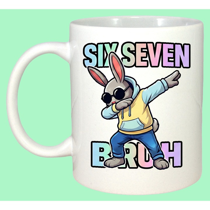 Cana Paste 67 Bunny Dab Bruh Easter Stil Cool, Cadou, Sarbatori, Cri-Flo, Culoare Alb, 330 ml