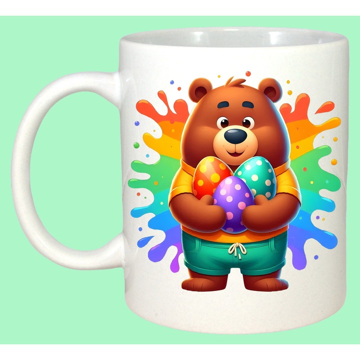 Cana Paste Urs Paste Oua Colorate Color Splash, Cadou, Sarbatori, Cri-Flo, Culoare Alb, 330 ml