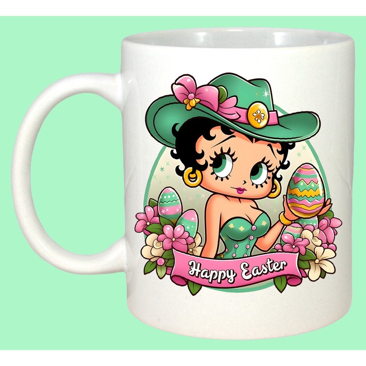 Cana Paste Betty Boop Paste Oua Colorate Vintage, Cadou, Sarbatori, Cri-Flo, Culoare Alb, 330 ml