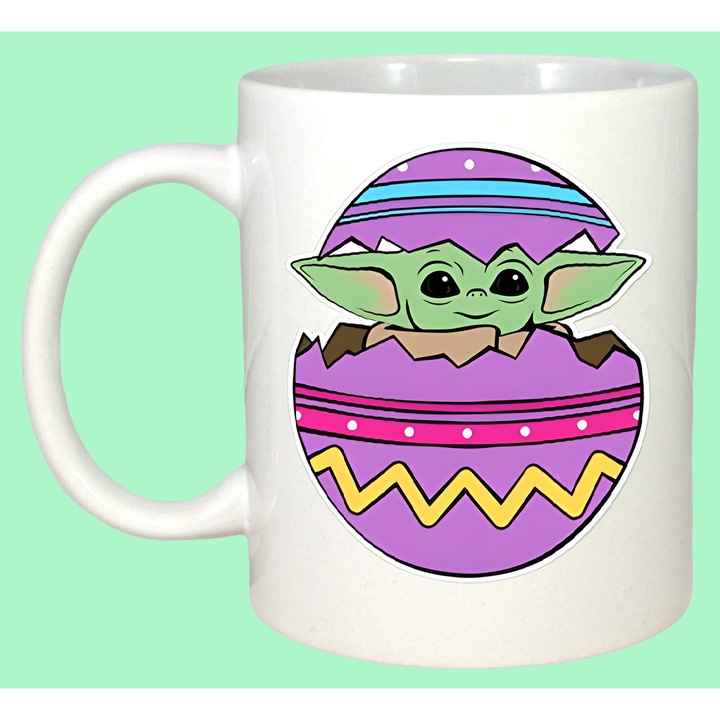 Cana Paste Baby Yoda Grogu Paste Ou Spart Colorat, Cadou, Sarbatori, Cri-Flo, Culoare Alb, 330 ml
