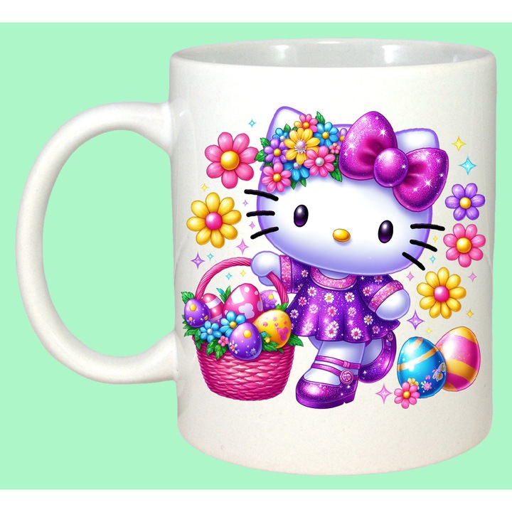 Cana Paste Hello Kitty Paste Cos Oua Colorate Florale, Cadou, Sarbatori, Cri-Flo, Culoare Alb, 330 ml