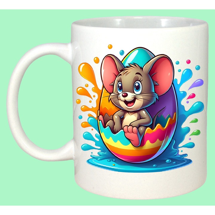 Cana Paste Jerry Mouse Paste Ou Colorat Vesel, Cadou, Sarbatori, Cri-Flo, Culoare Alb, 330 ml