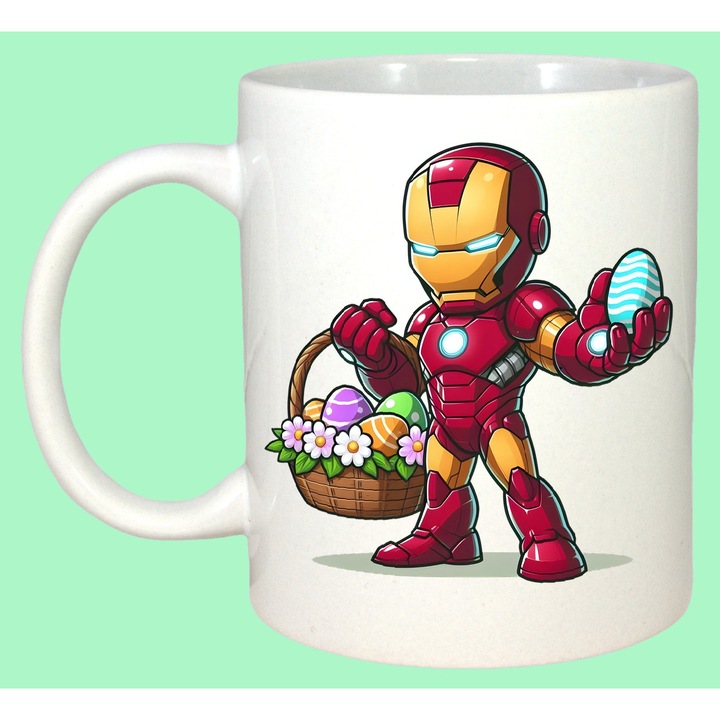 Cana Paste Iron Man Paste Cos Oua Colorate Erou, Cadou, Sarbatori, Cri-Flo, Culoare Alb, 330 ml