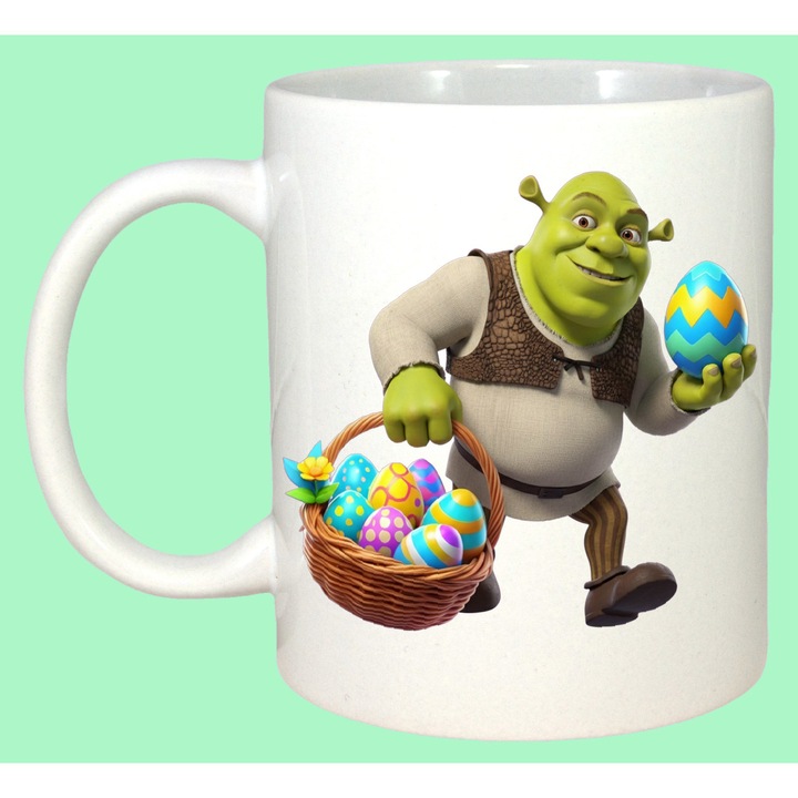 Cana Paste Shrek Cos Paste Oua Colorate Iepuras, Cadou, Sarbatori, Cri-Flo, Culoare Alb, 330 ml