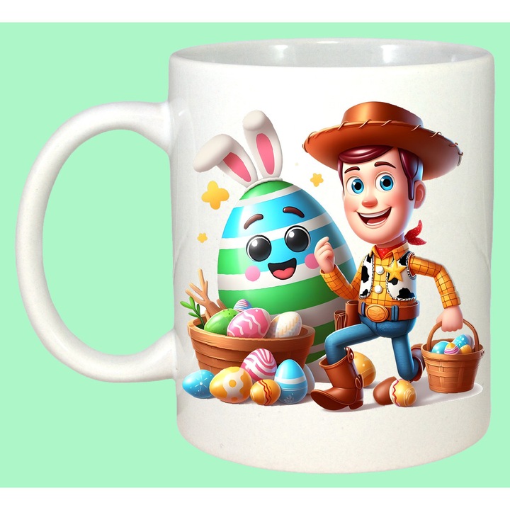 Cana Paste Woody Toy Story Paste Iepuras Oua, Cadou, Sarbatori, Cri-Flo, Culoare Alb, 330 ml