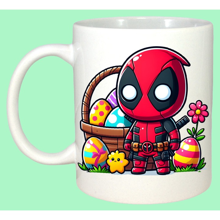 Cana Paste Deadpool Paste Oua Colorate Cos, Cadou, Sarbatori, Cri-Flo, Culoare Alb, 330 ml